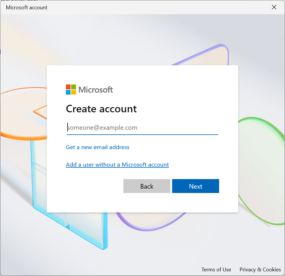 Create Account