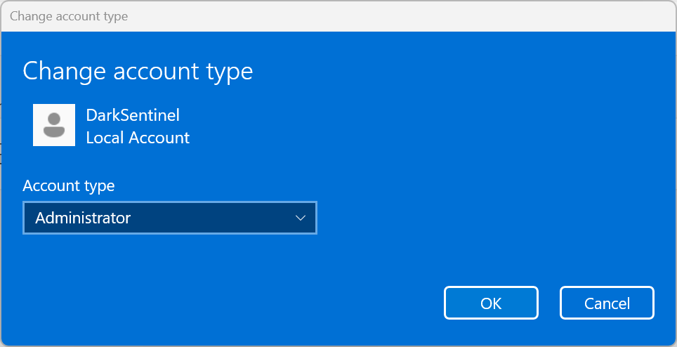 Change Account type