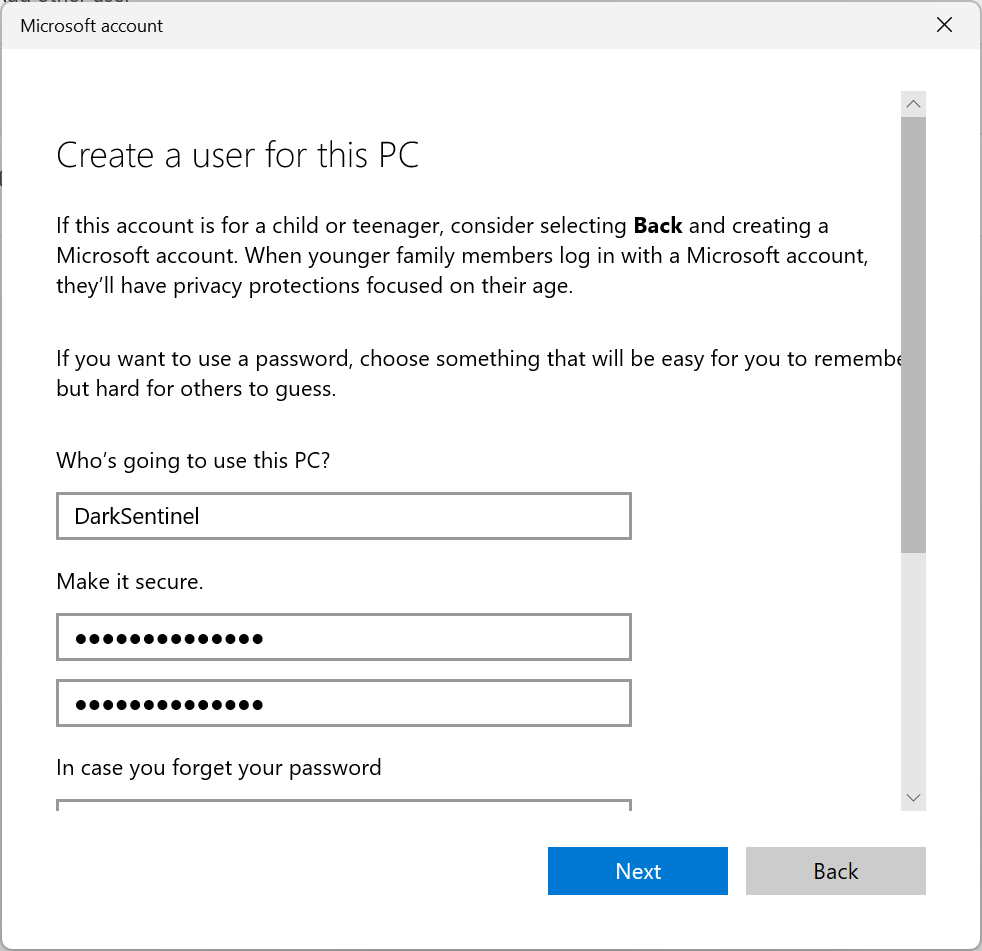 Create User