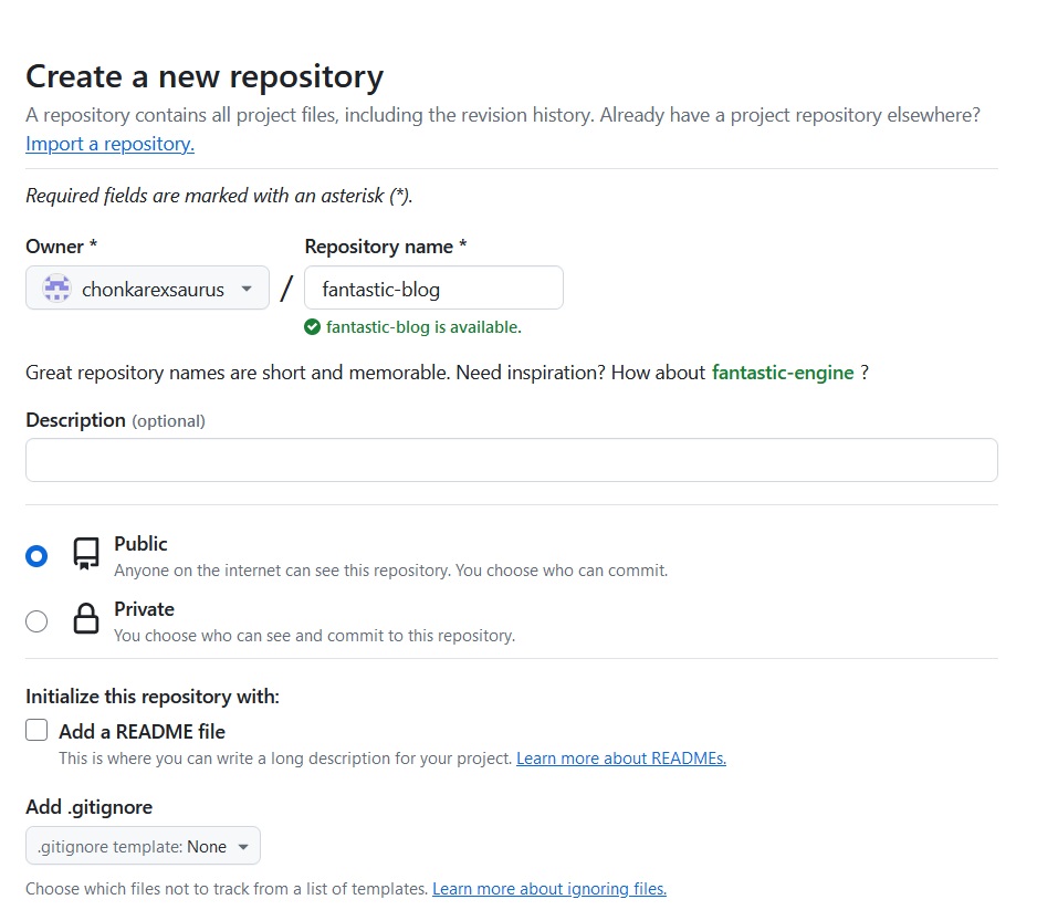 Create a repository on Github