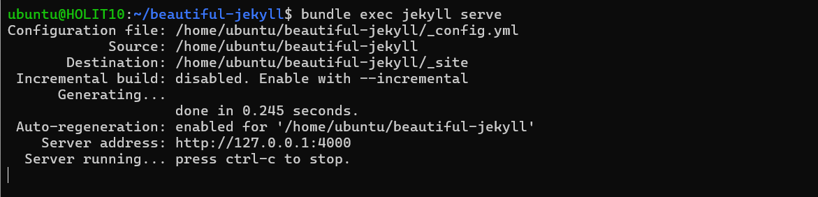 Run Jekyll